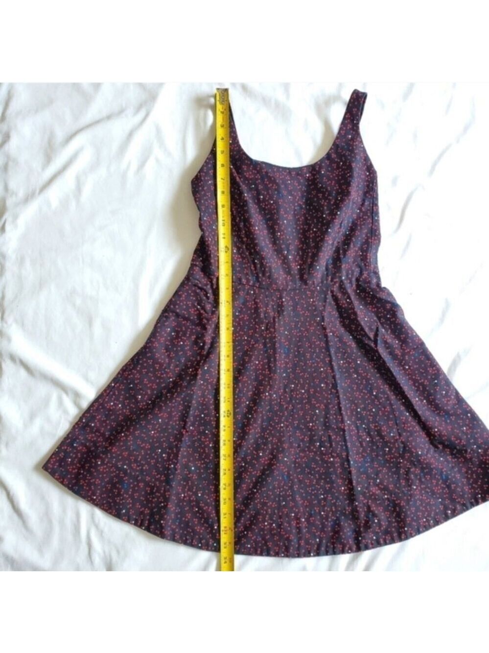 Vintage 90s GAP Floral Skater Mini Dress Navy 00 - Picture 4 of 6